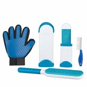 4 Sets of Pet Tools, Shedding Glove, Brush, Lint Tool Wand, Great for Dogs & Cat